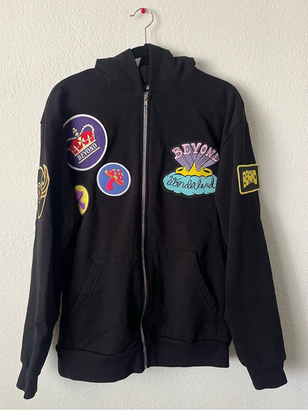 NWOT Beyond Wonderland Patches Hoodie